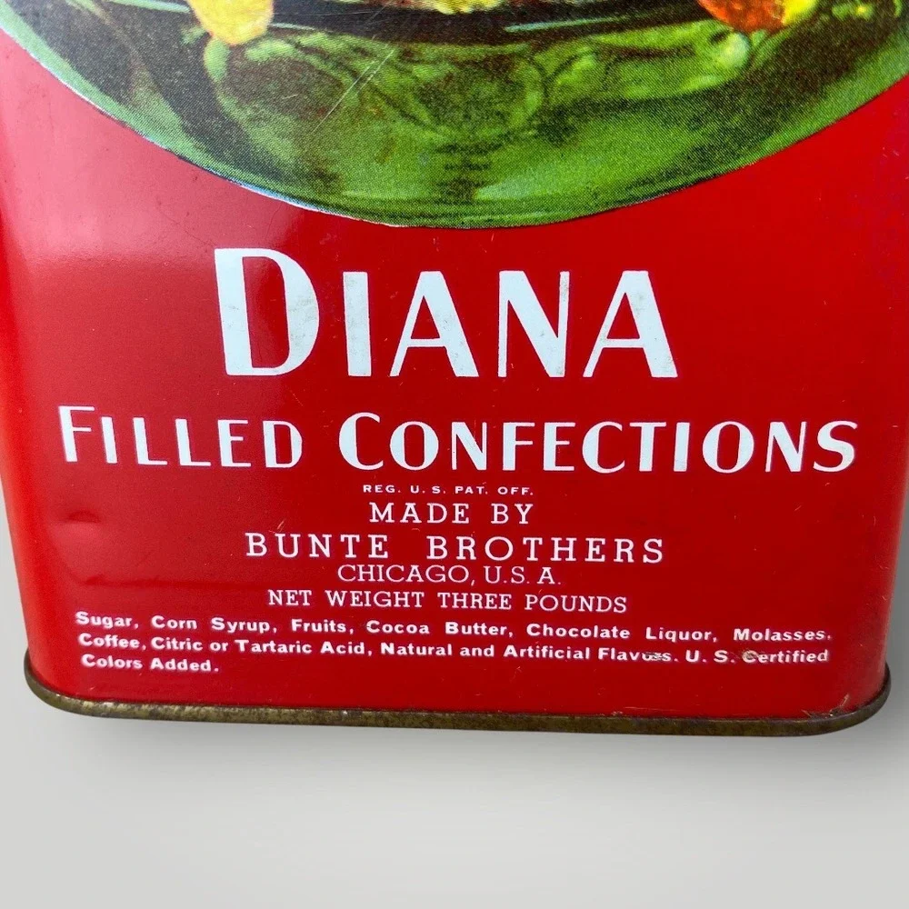 Vintage Bunte Candy EMPTY Red Tin